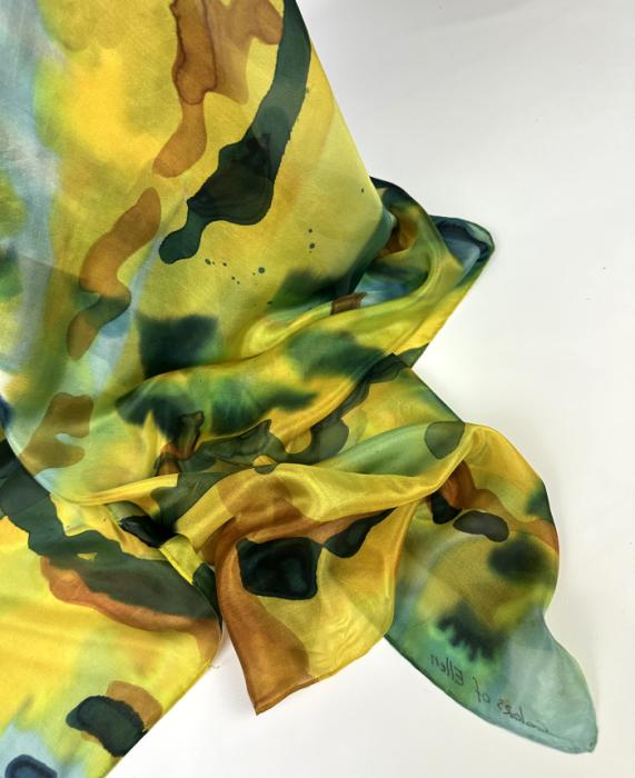 Zijden sjaal | handgeschilderd | 100-1047