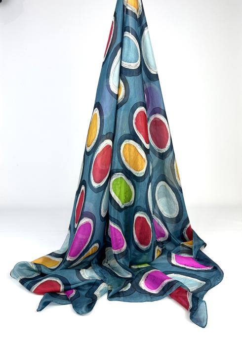 Zijden sjaal | handgeschilderd | 100-1049