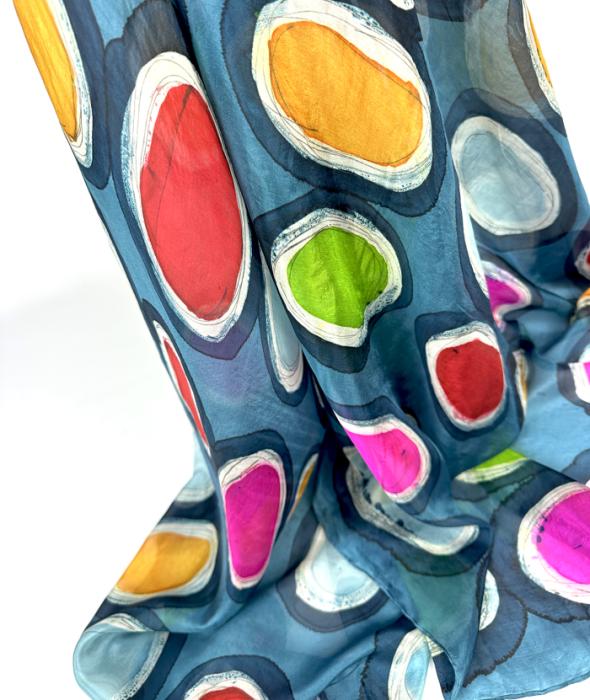 Zijden sjaal | handgeschilderd | 100-1049