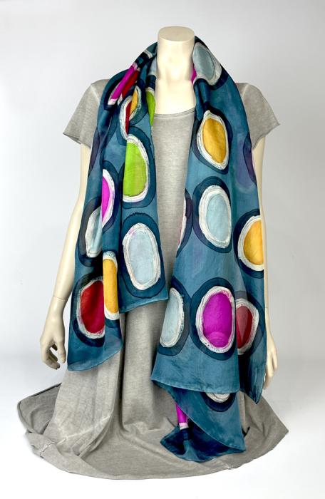 Zijden sjaal | handgeschilderd | 100-1049