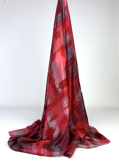 Zijden sjaal | handgeschilderd | 100-1051