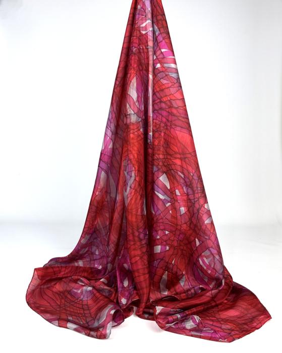 Zijden sjaal | handgeschilderd | 100-1052