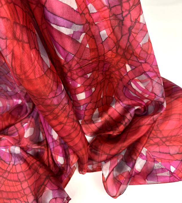 Zijden sjaal | handgeschilderd | 100-1052