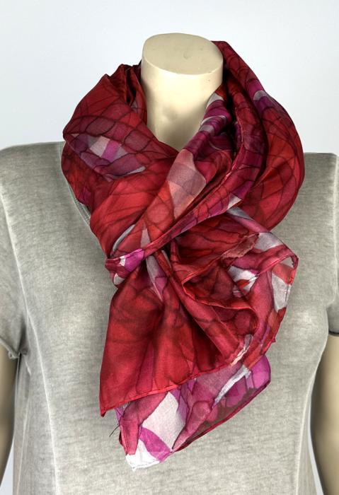 Zijden sjaal | handgeschilderd | 100-1052