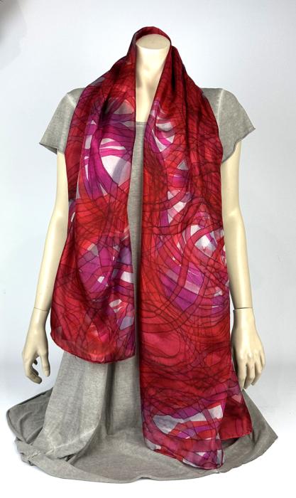 Zijden sjaal | handgeschilderd | 100-1052